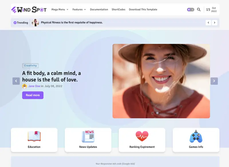 Wind Spot Blogger Template