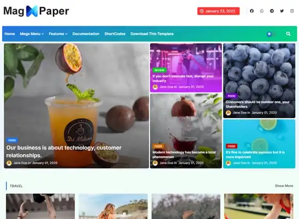 Mag Paper Blogger Template