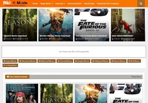Piki Movie Blogger Template