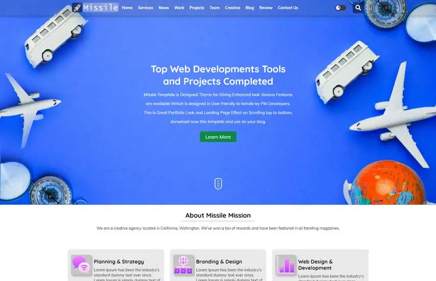 Missile Blogger Template