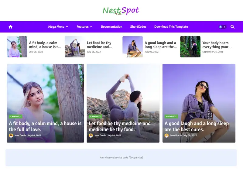 Nest Spot Blogger Template