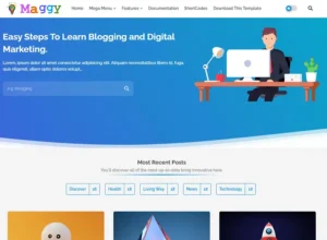 Maggy Blogger Template — Premium Design for Magazines & News Sites