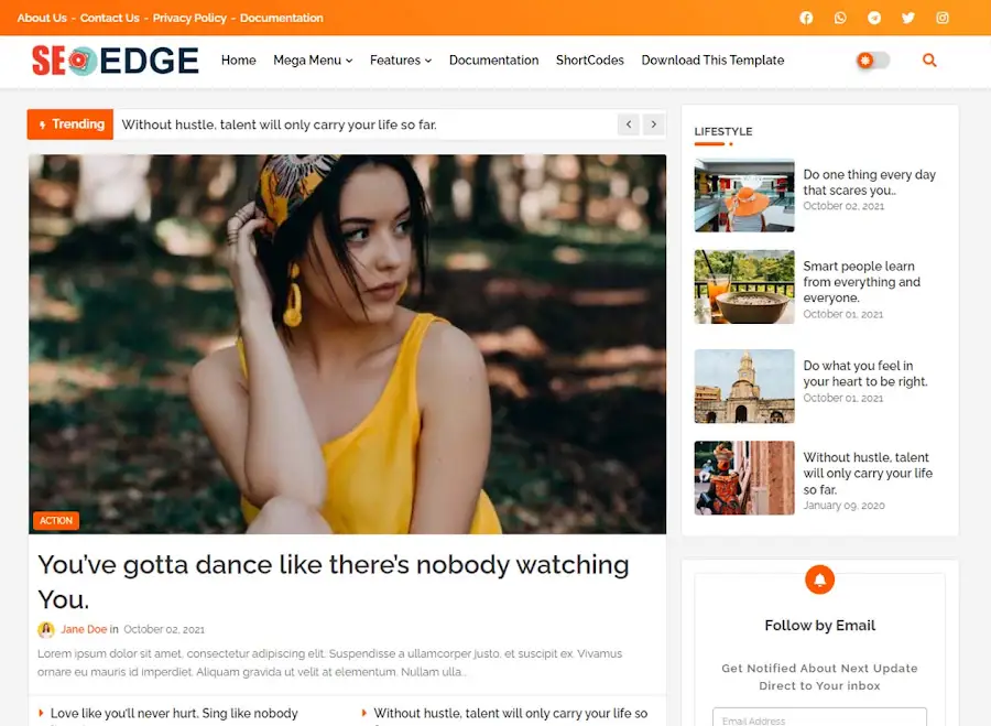 SEO Edge Blogger Template